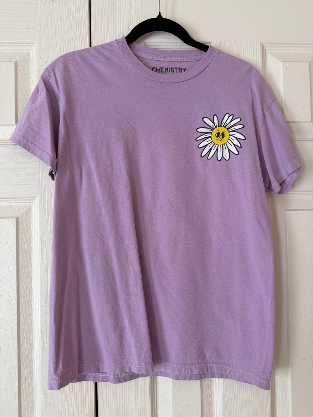 Chemistry Lavender Tee with Smiling Daisy Patch